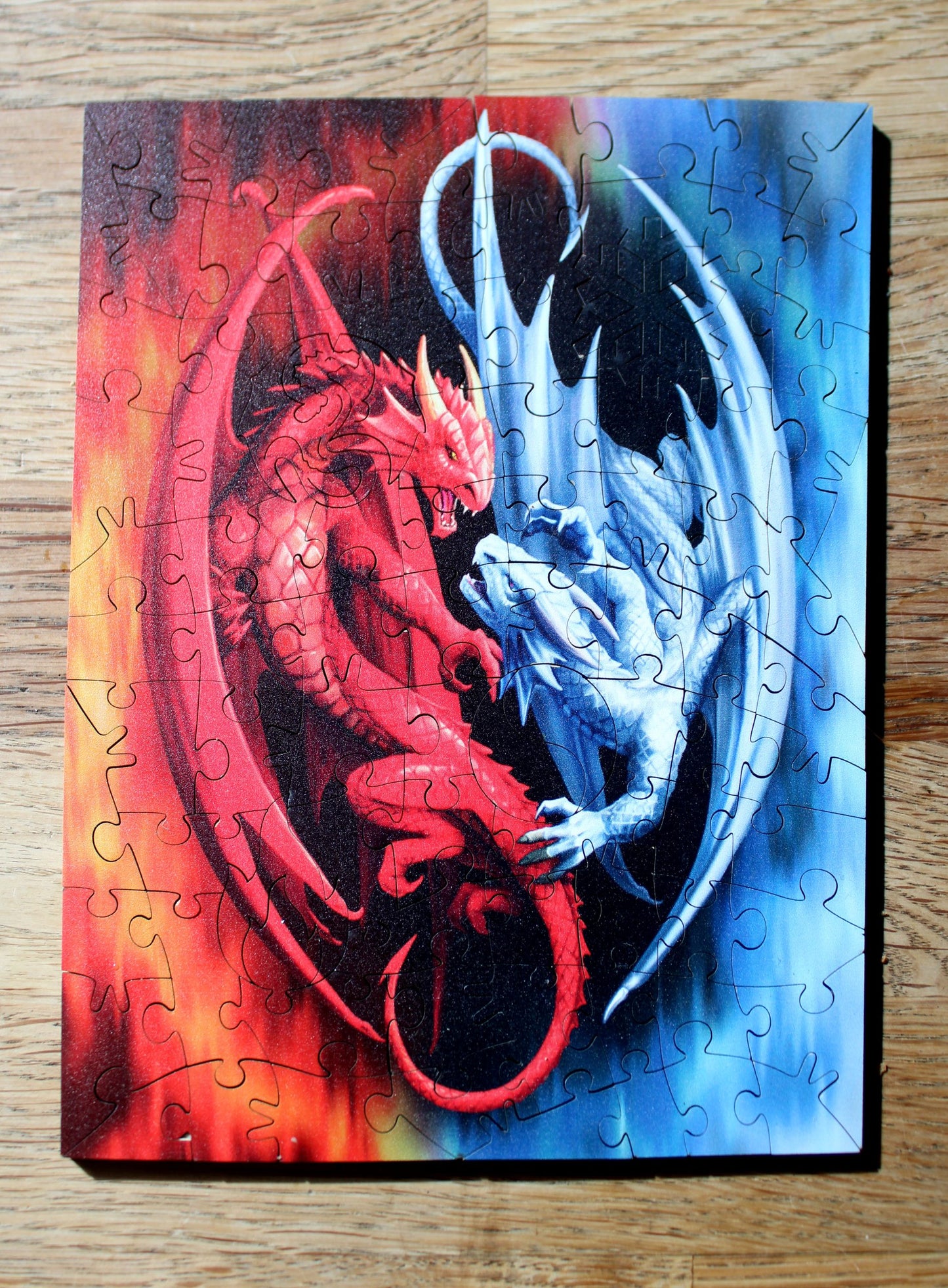 Fire & Ice by Anne Stokes, Mini Wooden 89 Piece Puzzle