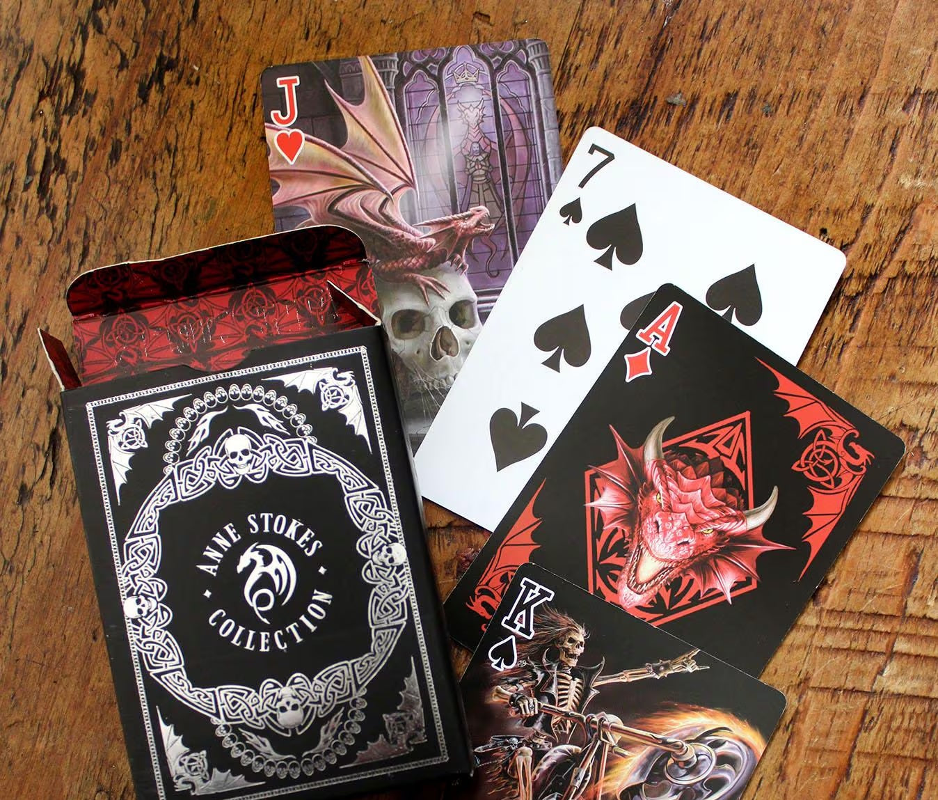 Skull Embrace by Anne Stokes, Playing Cards