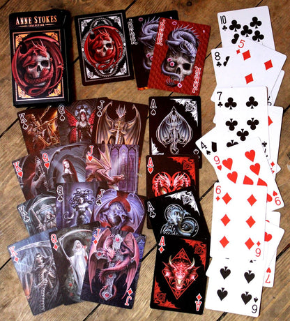 Skull Embrace by Anne Stokes, Playing Cards