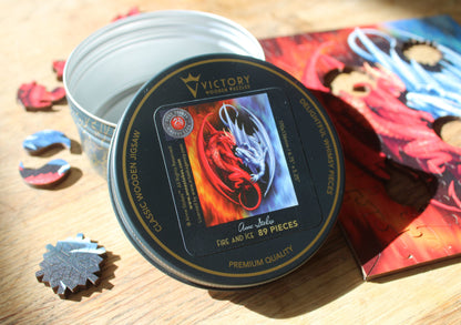 Fire & Ice by Anne Stokes, Mini Wooden 89 Piece Puzzle