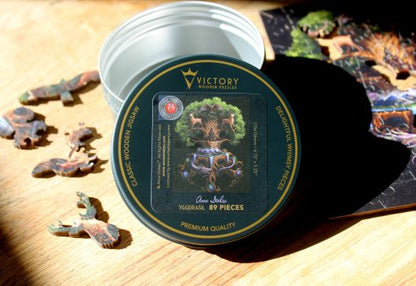 Yggdrasil  by Anne Stokes, Mini 89 Piece Wooden Puzzle