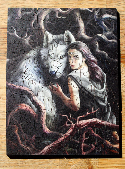 Soul Bond by Anne Stokes, Mini 90 Piece Wooden Puzzle