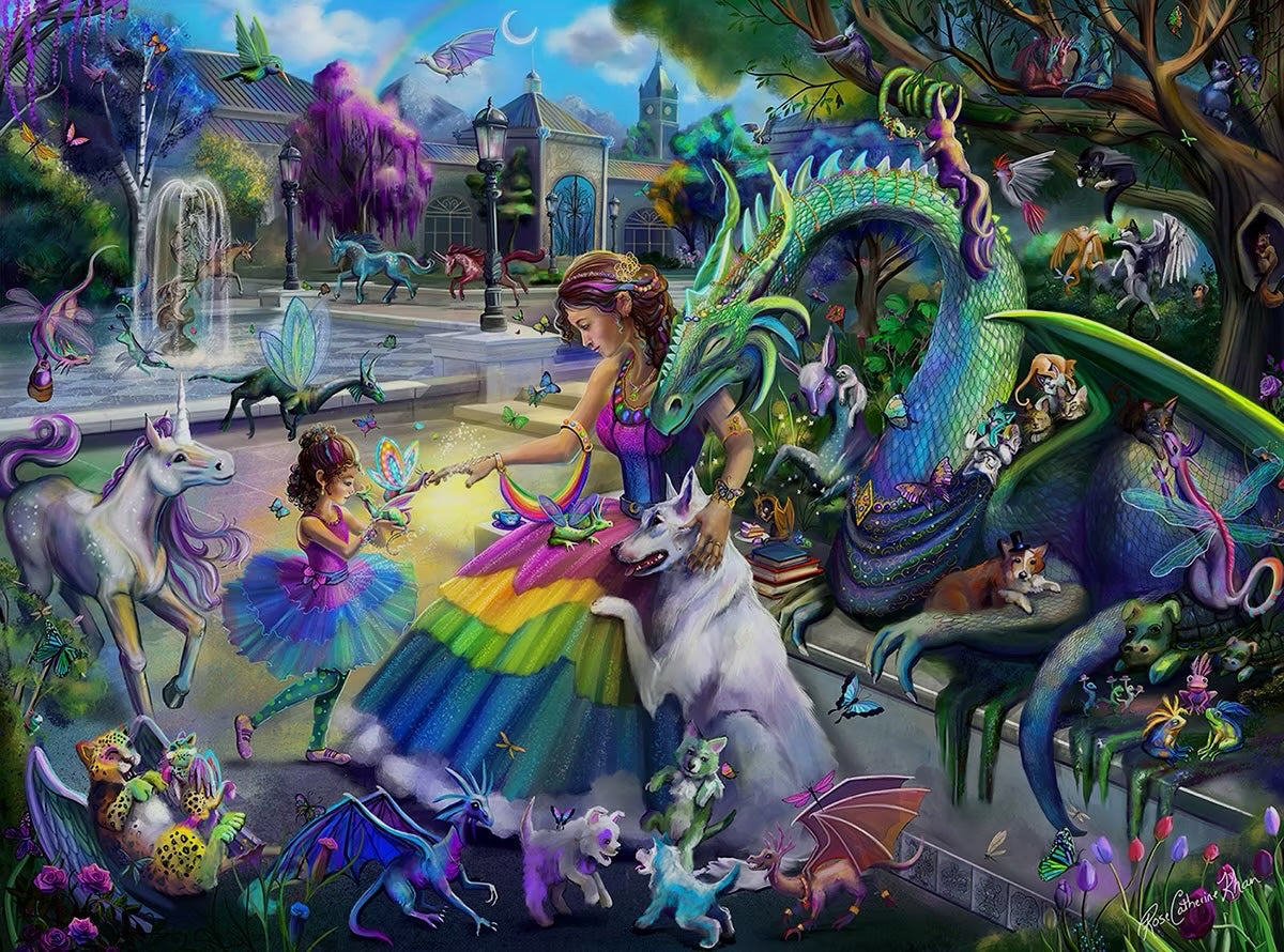 Dragon's Garden by Rose Khan, 1000 Piece Puzzle