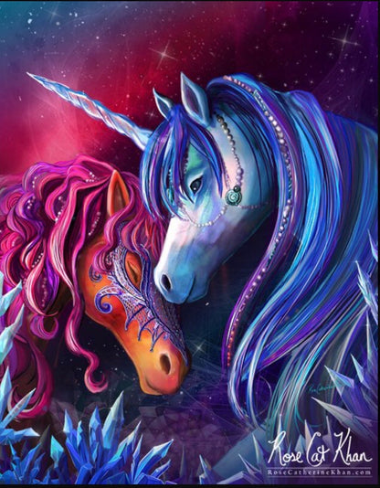 Crystal Garden Unicorns by Rose Khan, 1000 Piece Puzzle