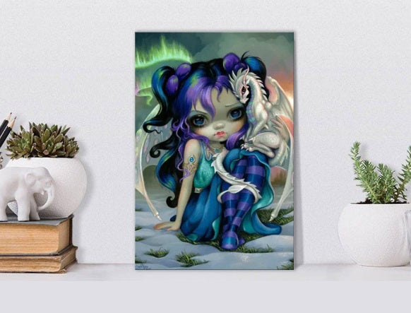 Frost Dragonling by Jasmine Becket-Griffith, Canvas Print