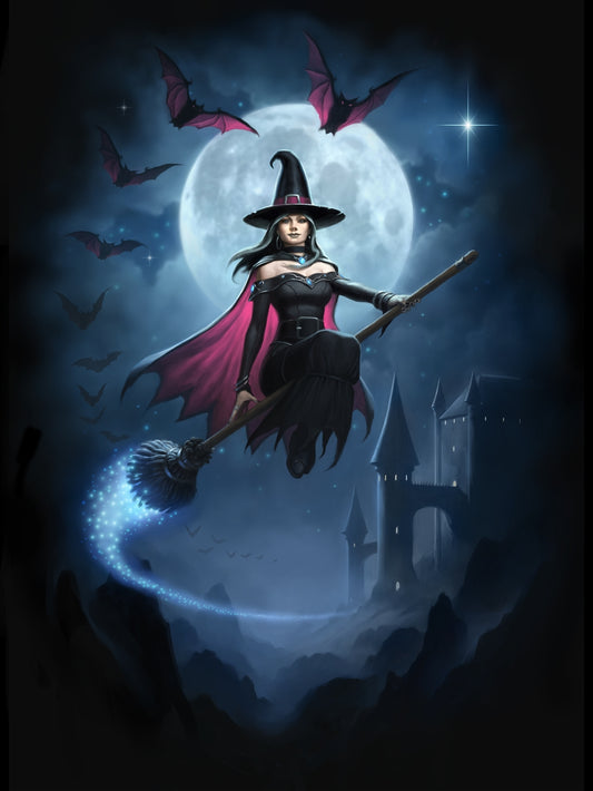 Witch Flight by James Ryman, Greeting Cards