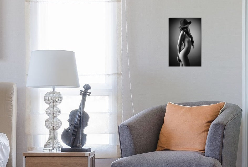 Nude Woman With A Hat by Johan Swanepoel, Canvas Print