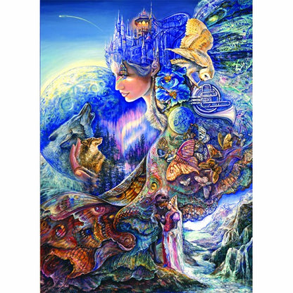 Once in a Blue Moon by Josephine Wall, Greeting Card