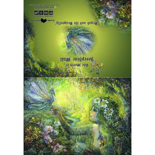 Dryad & the Dragonfly by Josephine Wall, Glitter Greeting Card