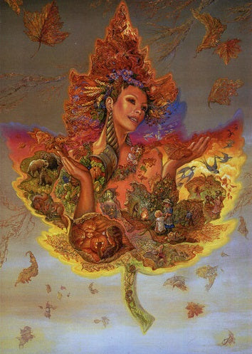 Creation of Autumn by Josephine Wall, Greeting Card