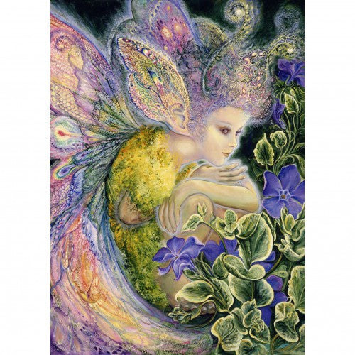 Fairy Ear Wings by Josephine Wall, Glitter Greeting Card
