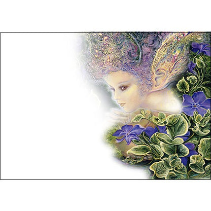 Fairy Ear Wings by Josephine Wall, Glitter Greeting Card