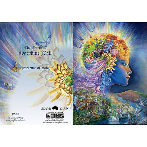 Presence of Gaia by Josephine Wall, Glitter Greeting Card