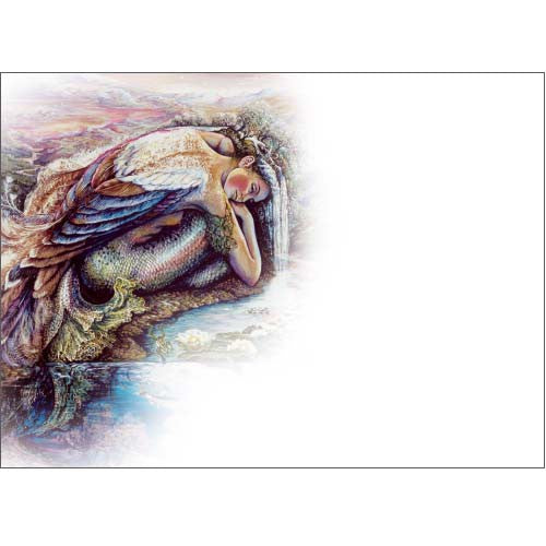 Mer Angel by Josephine Wall, Greeting Card