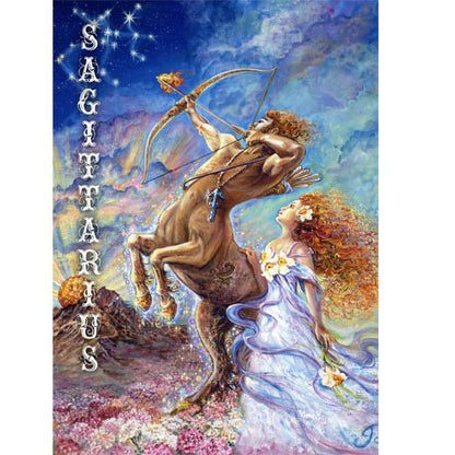 Sagittarius by Josephine Wall, Greeting Card