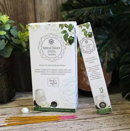 Gemstone Incense Spiritual Balance - Stick Incense with Clear Quartz