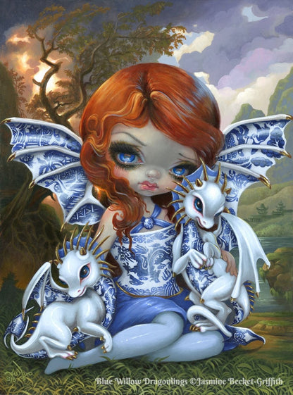 Blue Willow Dragonling by Jasmine Becket-Griffith, 1000 Piece Puzzle