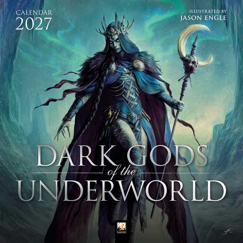 Dark Gods of the Underworld: Illustrated By Jason Engle Wall Calendar 2027