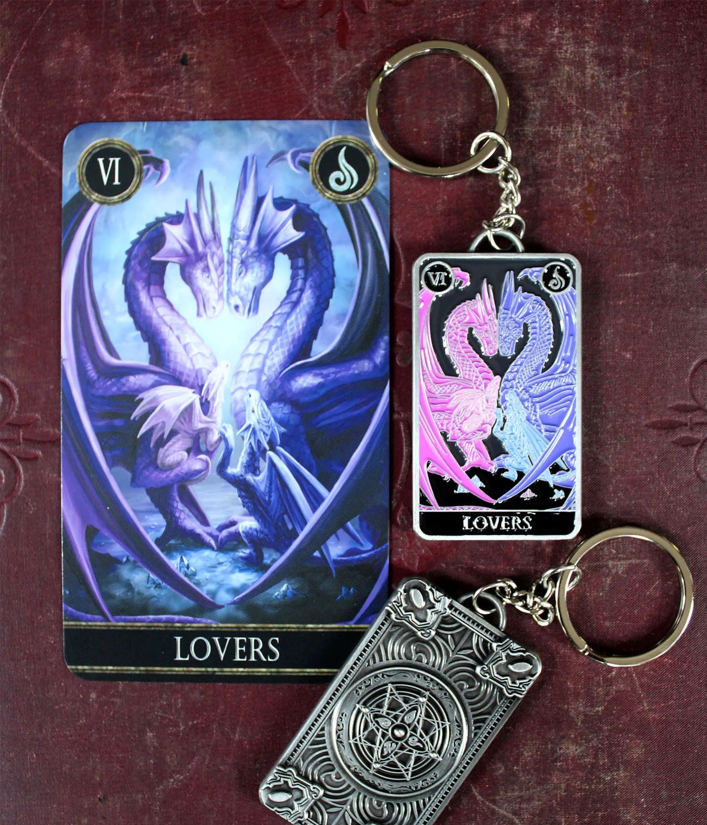 Elementals Tarot Keyrings by Anne Stokes