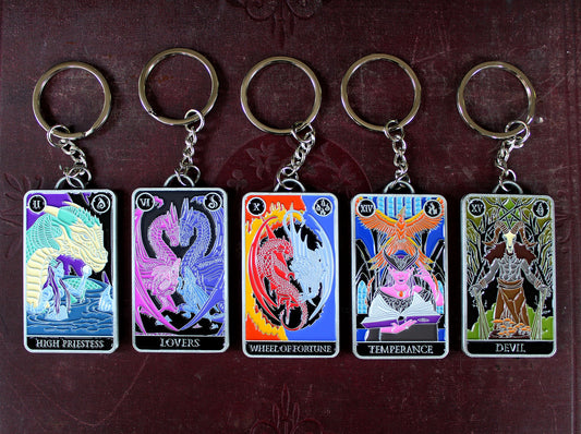 Elementals Tarot Keyrings by Anne Stokes