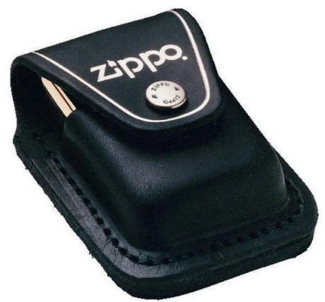 Zippo Belt Loop Black Leather Pouch For Zippo Lighters