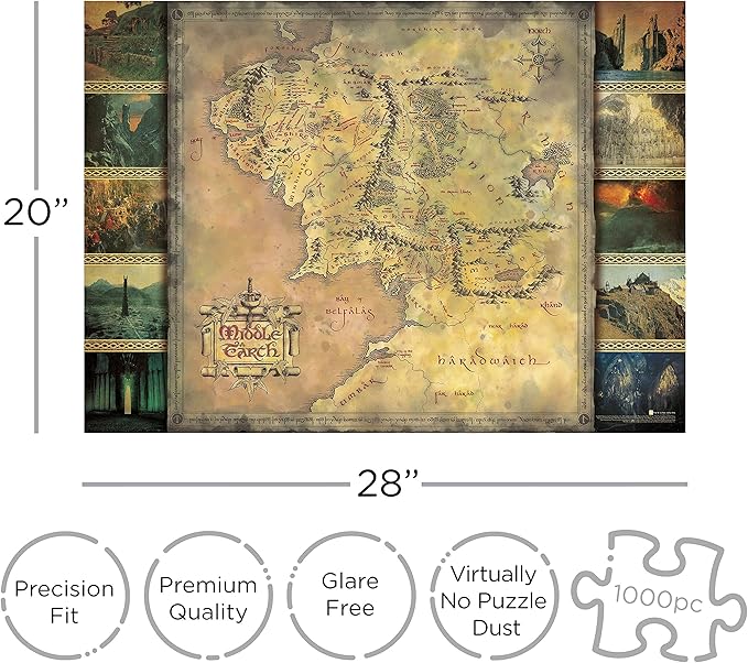Lord of the Rings - Map, 1000 Piece Puzzle