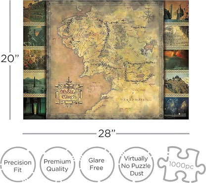 Lord of the Rings - Map, 1000 Piece Puzzle