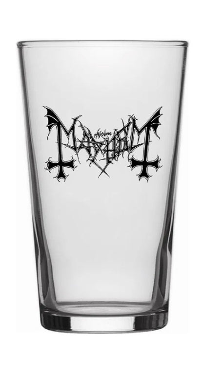 Mayhem - Logo, Beer Glass