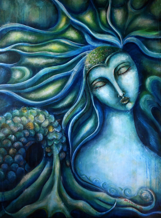 Mermaid in Blue by Ree Altavilla, 1000 Piece Puzzle