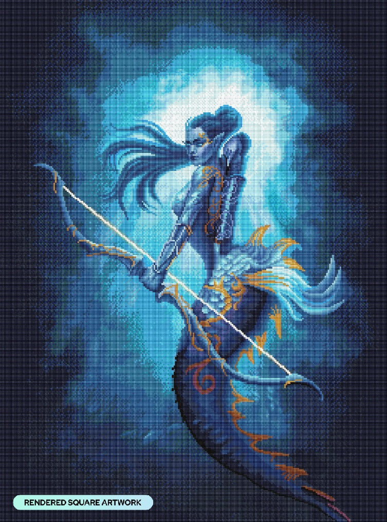 Mermaid Archer by Yasu Matsuoka, Diamond Art Kit