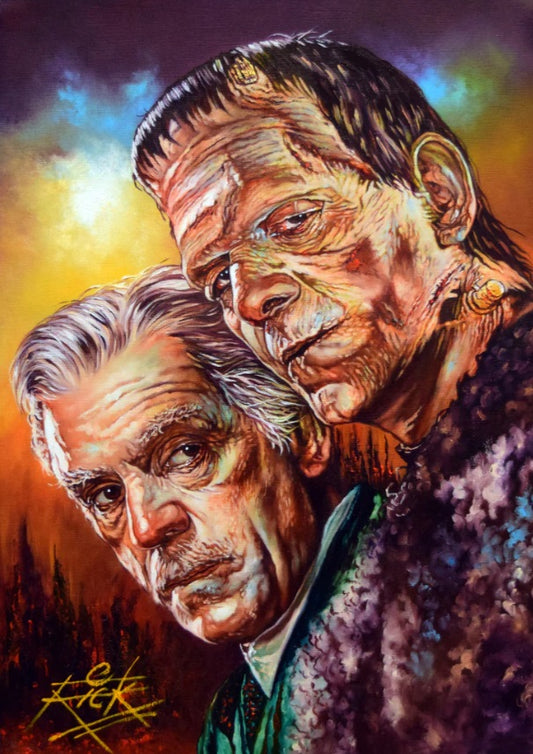 Boris Karloff and the Monster - Frankenstein, by Rick Melton, 1000 Piece Puzzle