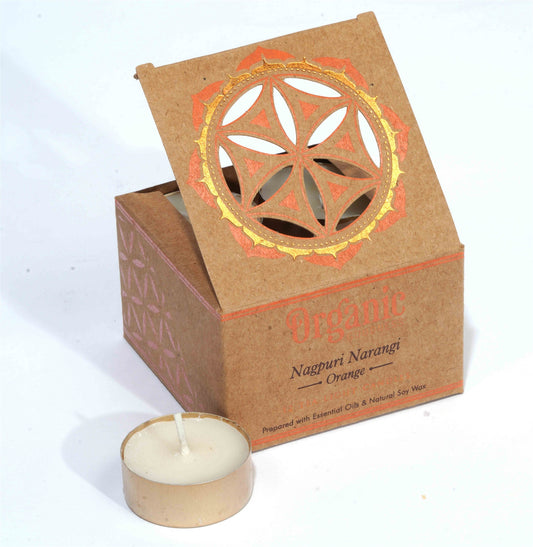 Organic Goodness Tealight Candle - Orange