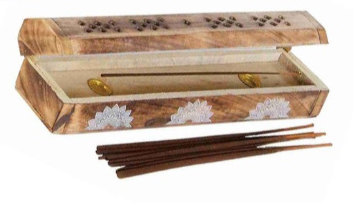 Wooden Incense Box including 10 Incense Sticks
