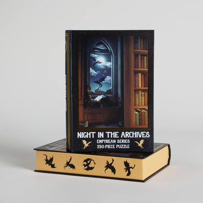 Night in the Archives Keepsake Puzzle | Fourth Wing, Art by Vess Arkwright, 250 Piece Puzzle