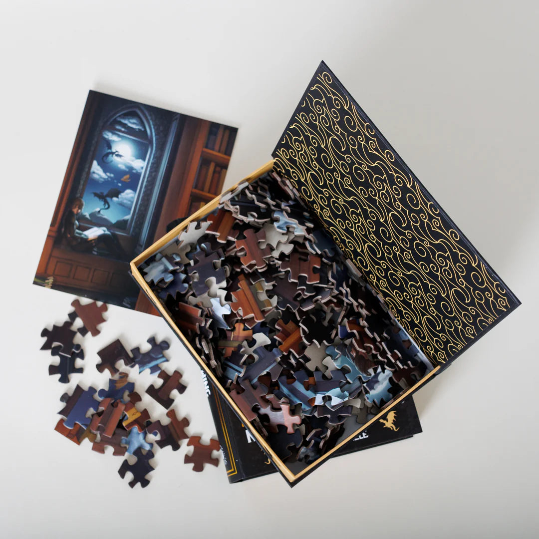 Night in the Archives Keepsake Puzzle | Fourth Wing, Art by Vess Arkwright, 250 Piece Puzzle