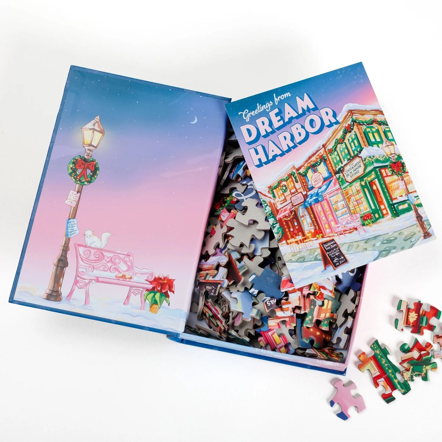 Holidays on Main Street by Mireia Martínez - Dream Harbor, 250 Piece Keepsake Puzzle