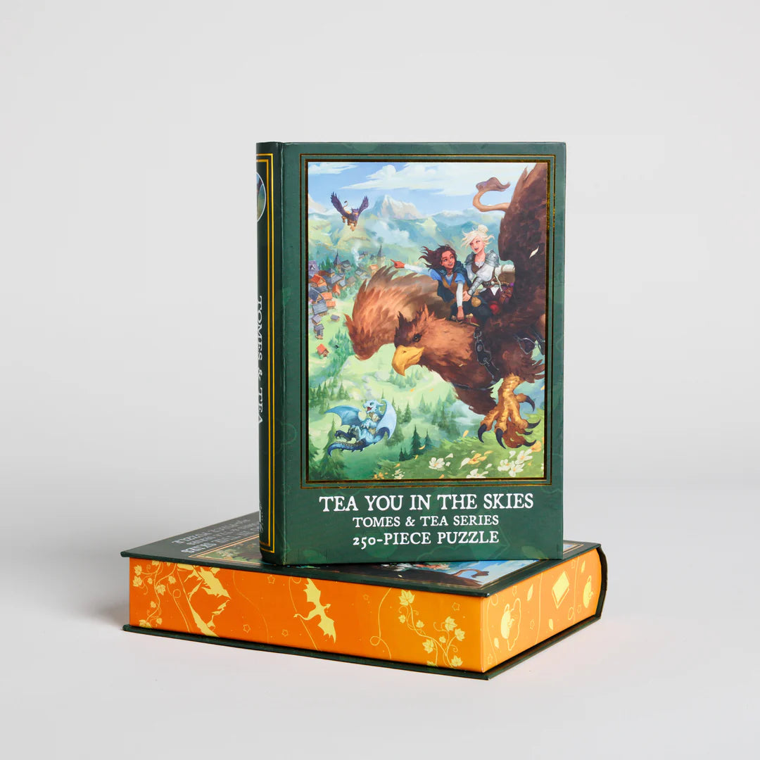 Tea You in the Skies Keepsake Puzzle | Tomes & Tea Art by Eilene Huang, 250 Piece Puzzle