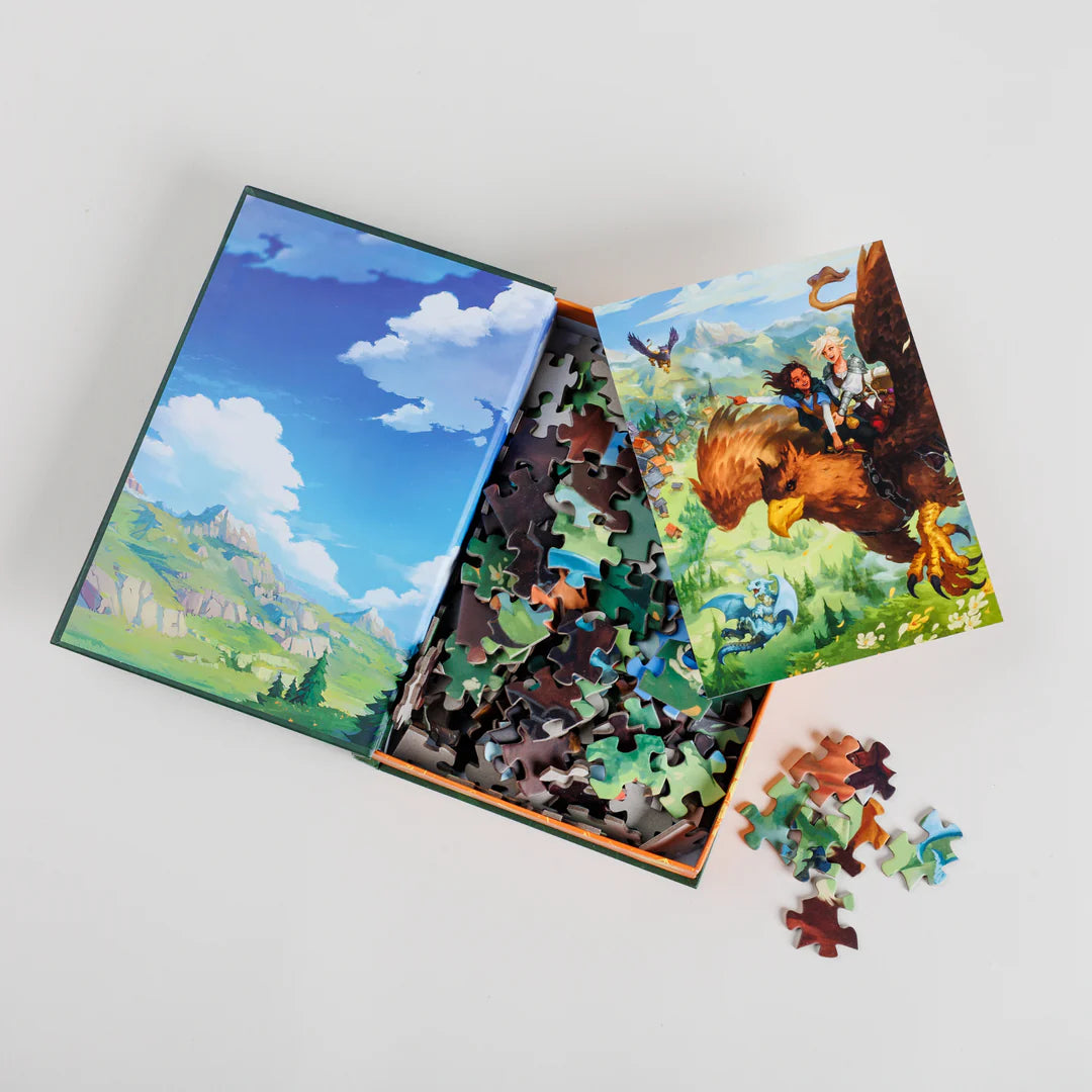 Tea You in the Skies Keepsake Puzzle | Tomes & Tea Art by Eilene Huang, 250 Piece Puzzle