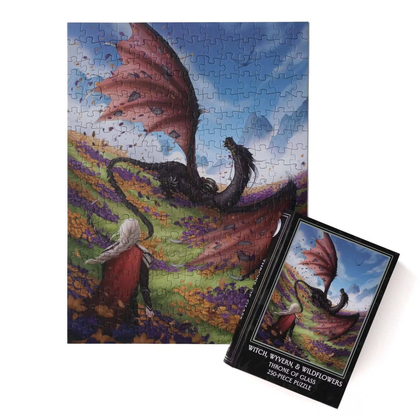 Witch, Wyvern & Wildflowers by Caitlin Hoseck - Throne of Glass, 250 Piece Keepsake Puzzle