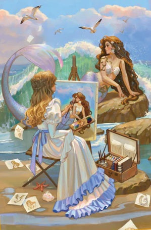 Painting A Mermaid by ToshiaSan, 1000 Piece Puzzle