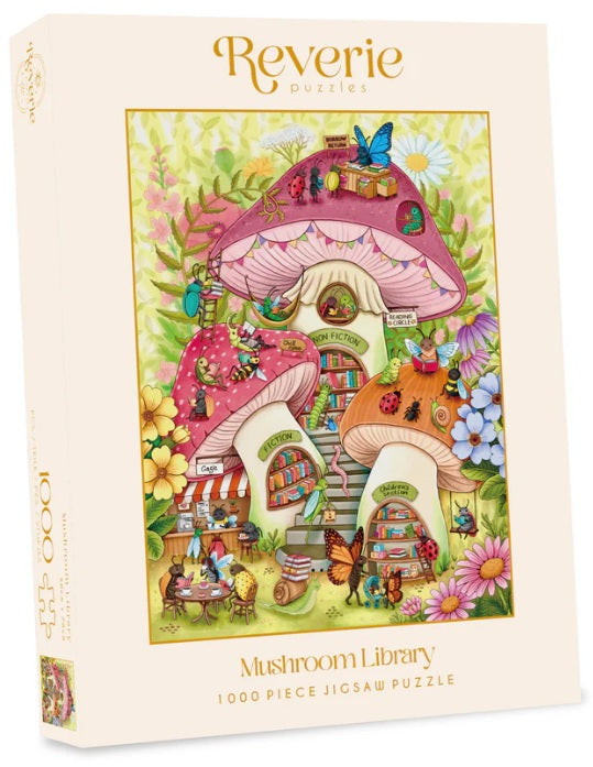 Mushroom Library by Rose Skelton, 1000 Piece Puzzle