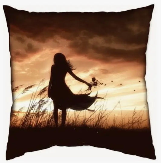 Petals in the Wind by Julie Fain, Throw Pillow Covers