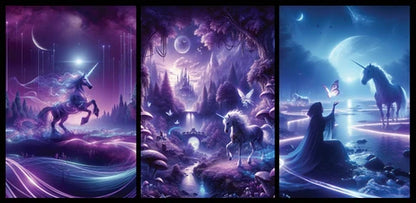 Triptych Unicorn Card