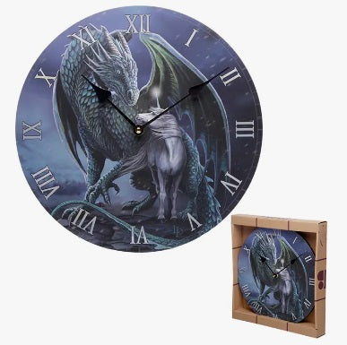 Lisa Parker Protector Magick Dragon & Unicorn Picture Clock
