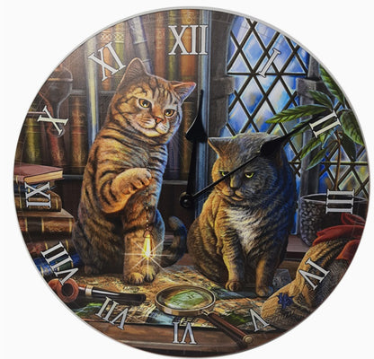 Lisa Parker Purrlock Holmes Cat Picture Clock