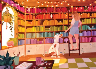 Rainbow Library by Sydney Dean, 1000 Piece Puzzle