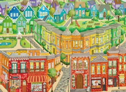 Rainbow Town by Christine Rotolo, 1000 Piece Puzzle