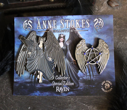 Raven by Anne Stokes, Collector’s Special Edition Pin Set