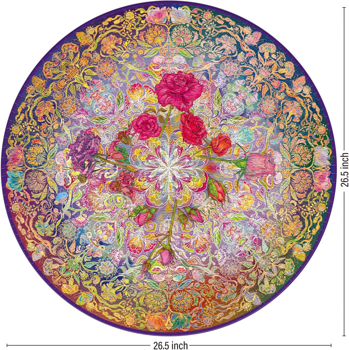 Mandalic Rose, 1000 Piece Puzzle