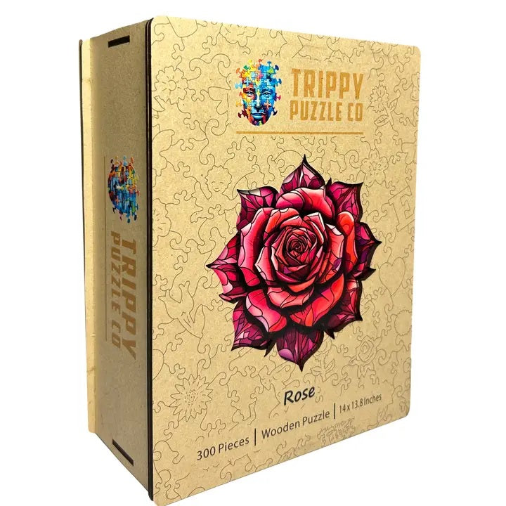 Rose Shaped Wood 300 Piece Jigsaw Puzzle